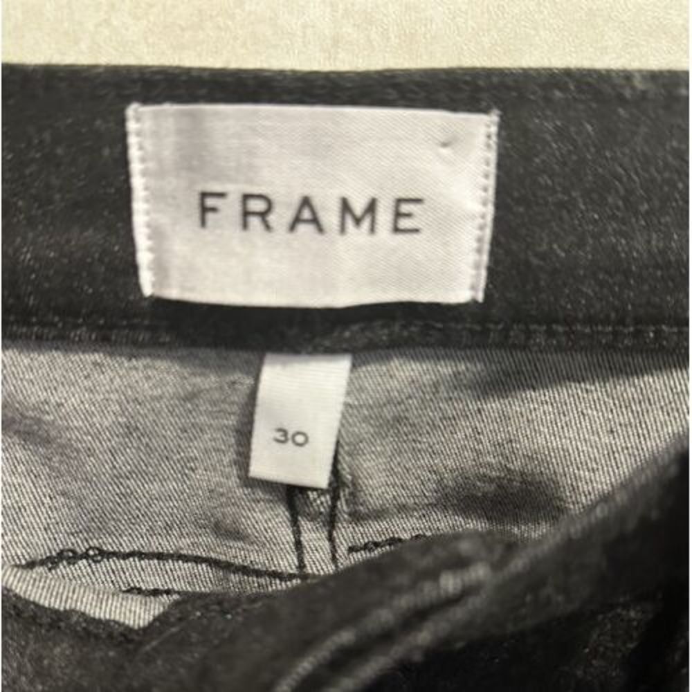 FRAME Denim Jeans Women's Size 30 Black Le Skinny de Jeanne High Rise Stretch - Picture 4 of 5